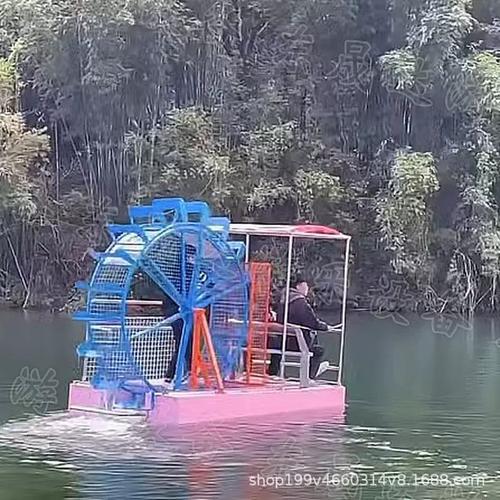 新款水上亲子互动游乐船观光明轮船工厂自产自销网红脚踏游乐船